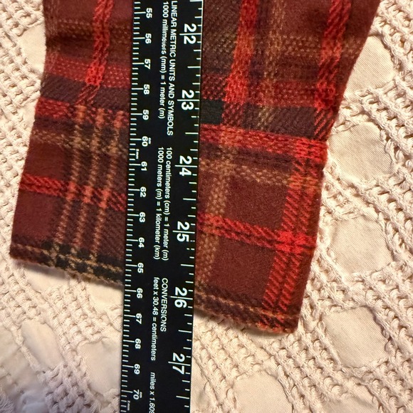 New Jachs NY Mens Red Plaid Flannel Shirt Long Sleeve Button Up Sz XL Cabincore - Picture 6 of 6